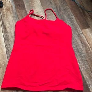 Lululemon Power Y red tank. Size 8